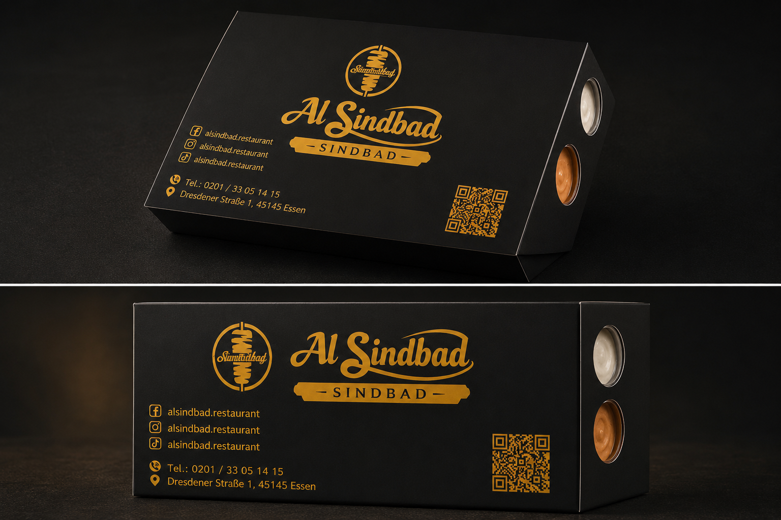 Al Sindbad — Premium-Verpackung in Schwarz & Gold